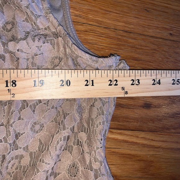 Spence NWT dress size 20 crochet knit tan knee length formal plus size 2X - Picture 7 of 13